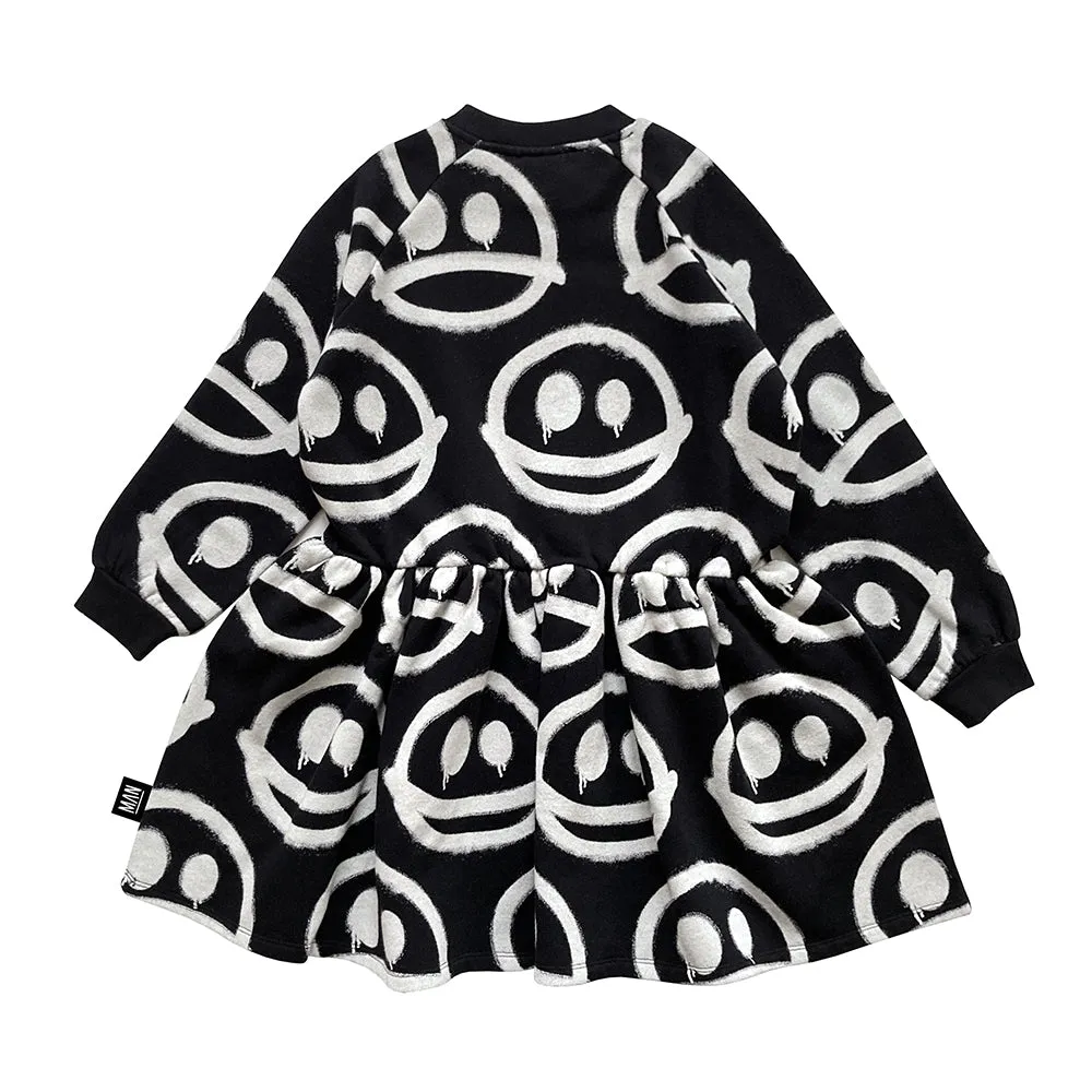 LMH Happy Sad Sweater Dress - Black