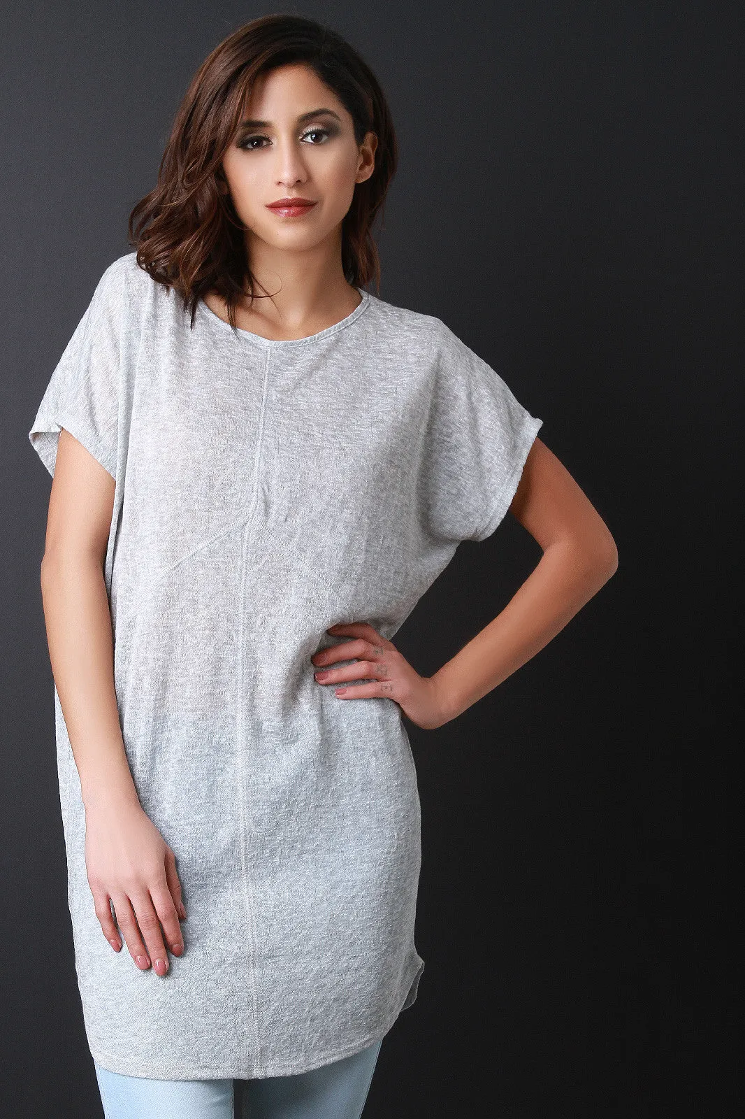 Longline Knit Tunic Top