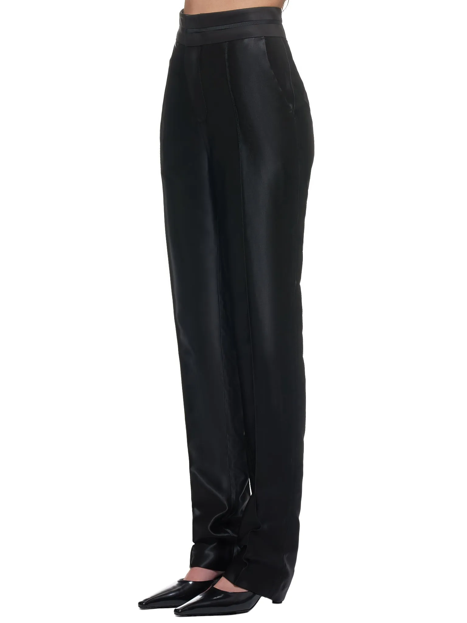 Lustrous Tuxedo Trouser (W010-BLACK)