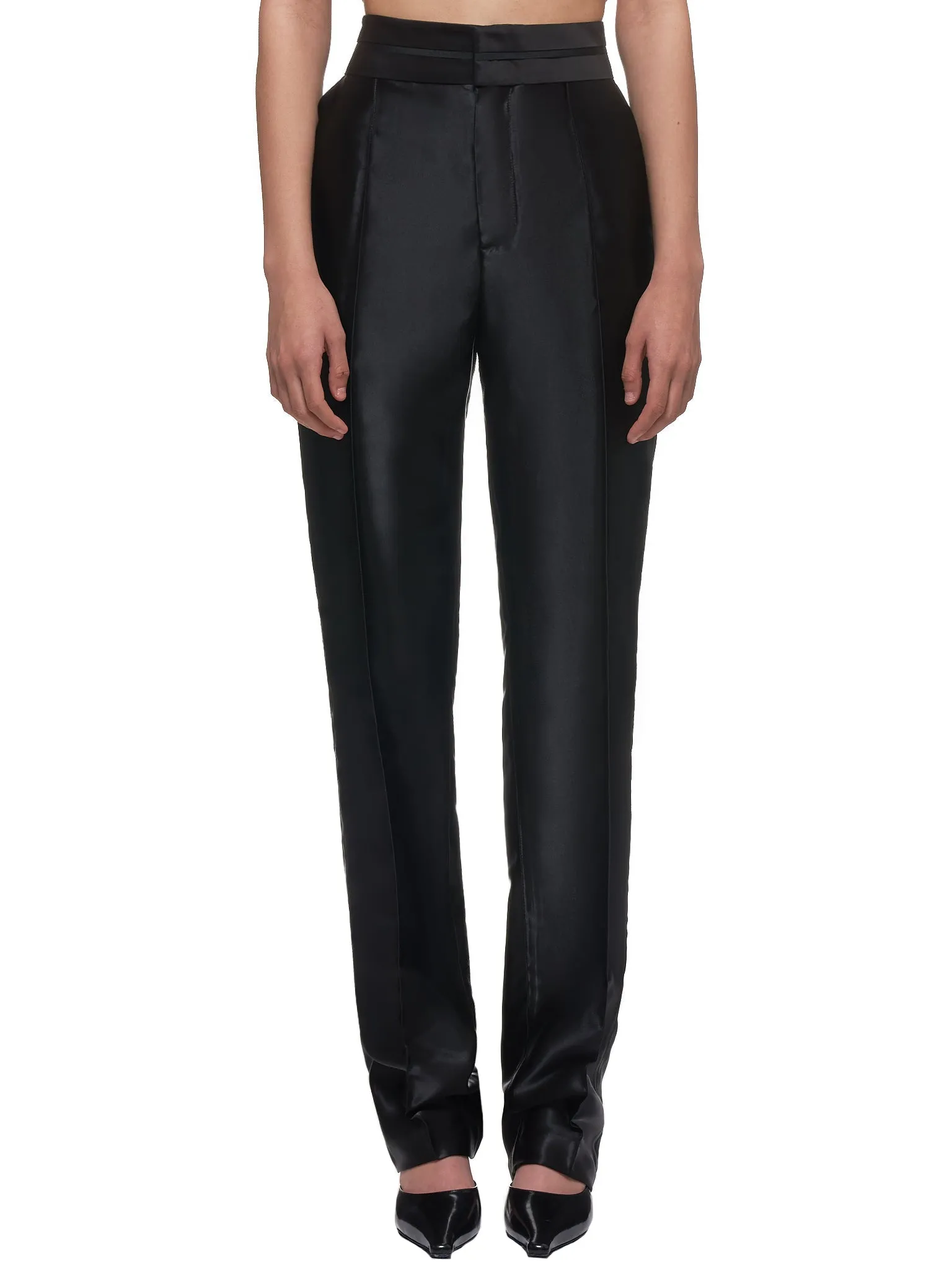 Lustrous Tuxedo Trouser (W010-BLACK)