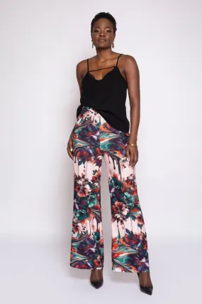 MADE TO ORDER: Viscera Oil Spill Print Wide Leg Tuxedo Pant