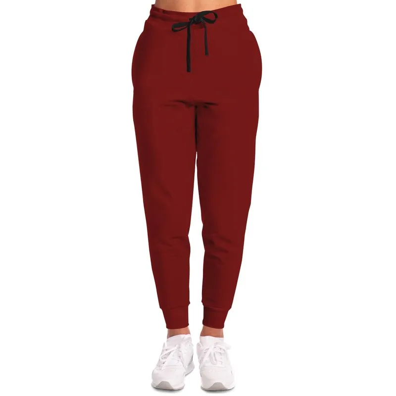 Medium Dark Red Joggers | Unisex | with PLUS sizes | Medium Dark Pure Red | C0M100Y100K60