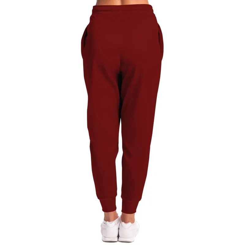 Medium Dark Red Joggers | Unisex | with PLUS sizes | Medium Dark Pure Red | C0M100Y100K60