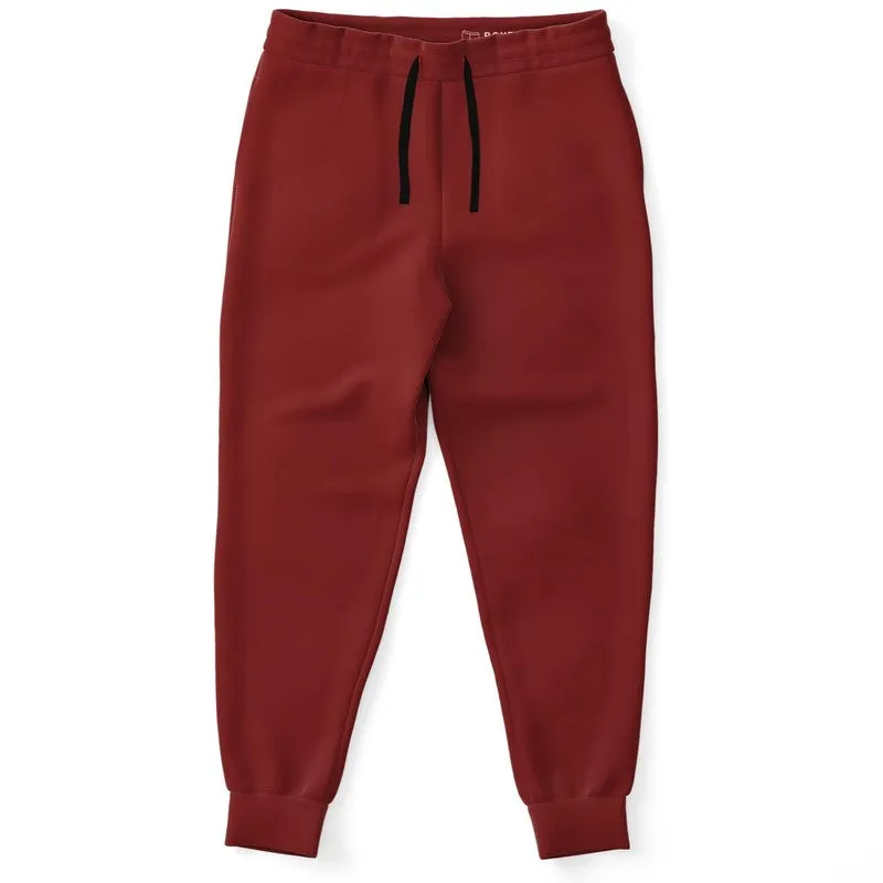 Medium Dark Red Joggers | Unisex | with PLUS sizes | Medium Dark Pure Red | C0M100Y100K60