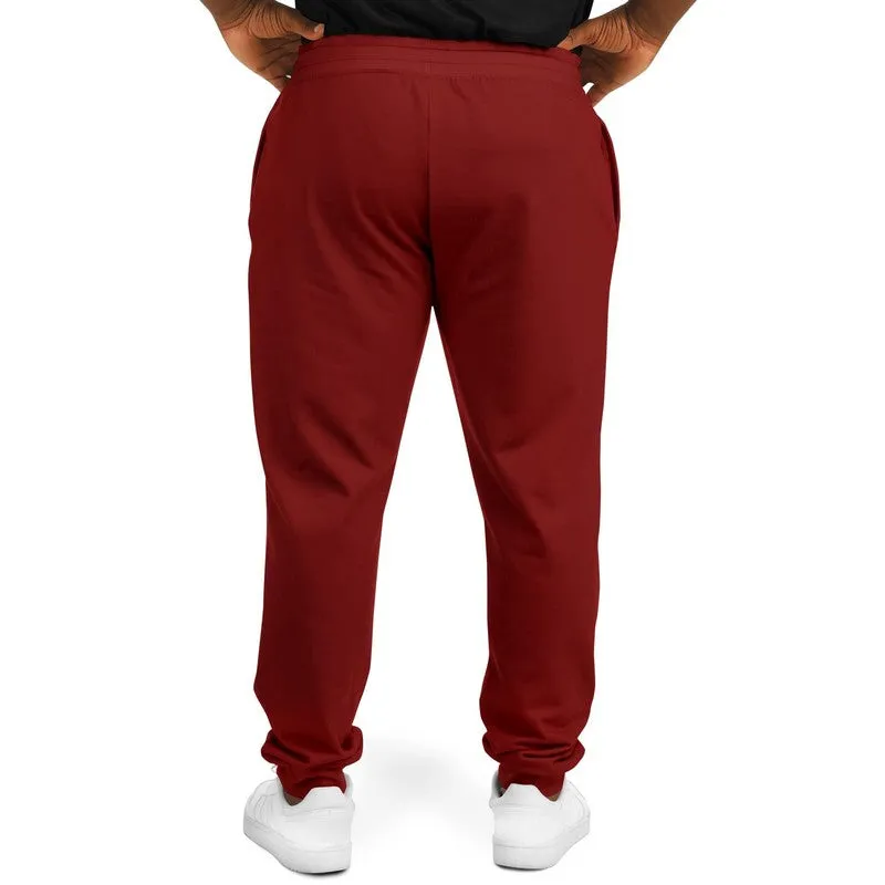 Medium Dark Red Joggers | Unisex | with PLUS sizes | Medium Dark Pure Red | C0M100Y100K60