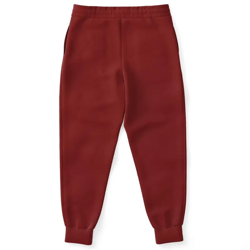 Medium Dark Red Joggers | Unisex | with PLUS sizes | Medium Dark Pure Red | C0M100Y100K60