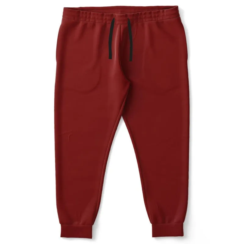 Medium Dark Red Joggers | Unisex | with PLUS sizes | Medium Dark Pure Red | C0M100Y100K60