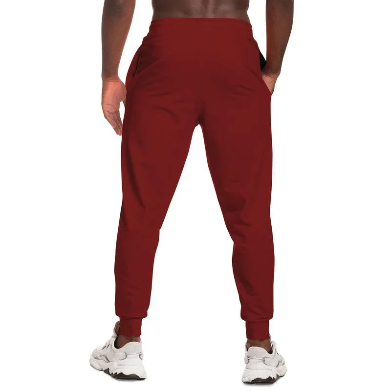 Medium Dark Red Joggers | Unisex | with PLUS sizes | Medium Dark Pure Red | C0M100Y100K60