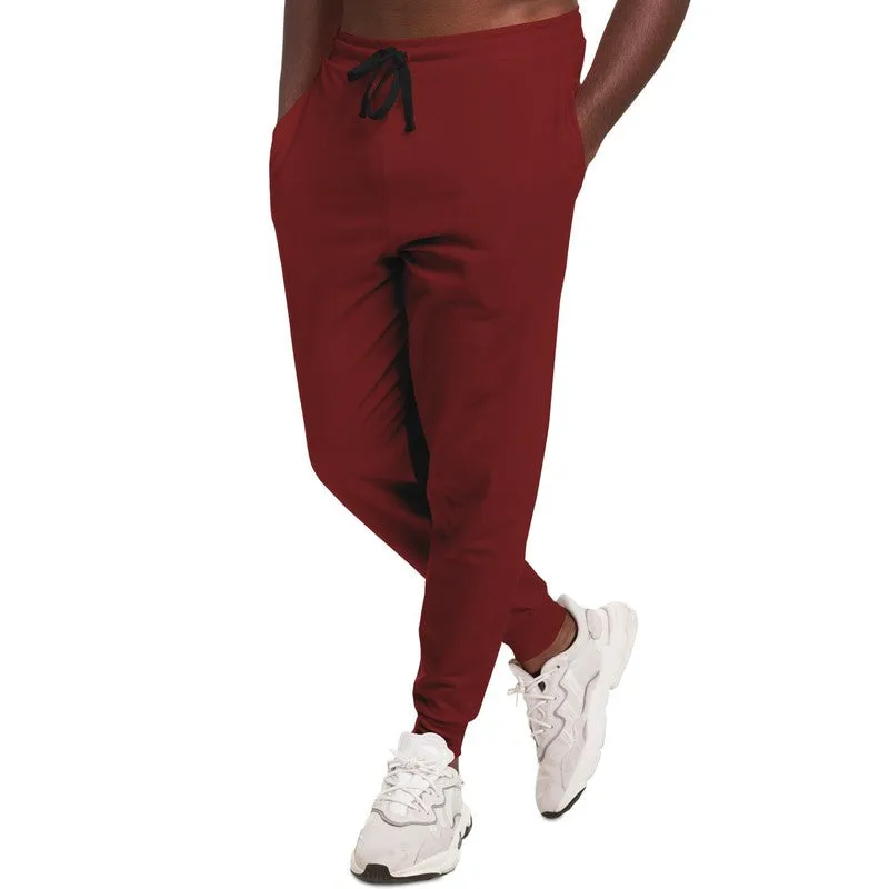 Medium Dark Red Joggers | Unisex | with PLUS sizes | Medium Dark Pure Red | C0M100Y100K60