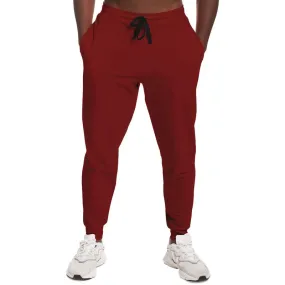 Medium Dark Red Joggers | Unisex | with PLUS sizes | Medium Dark Pure Red | C0M100Y100K60