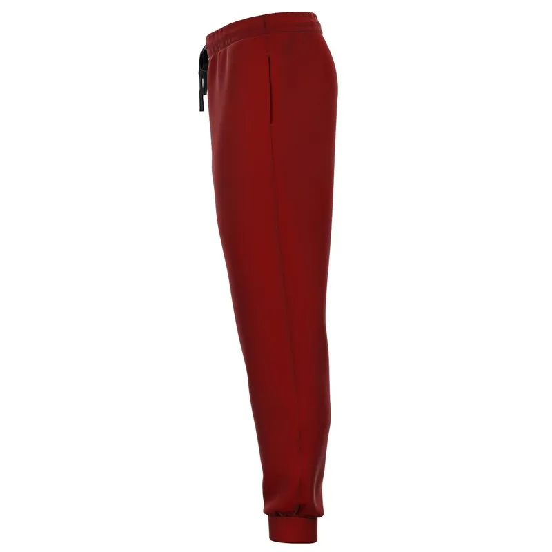 Medium Dark Red Joggers | Unisex | with PLUS sizes | Medium Dark Pure Red | C0M100Y100K60