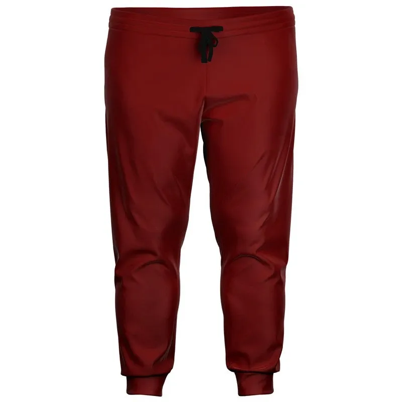 Medium Dark Red Joggers | Unisex | with PLUS sizes | Medium Dark Pure Red | C0M100Y100K60