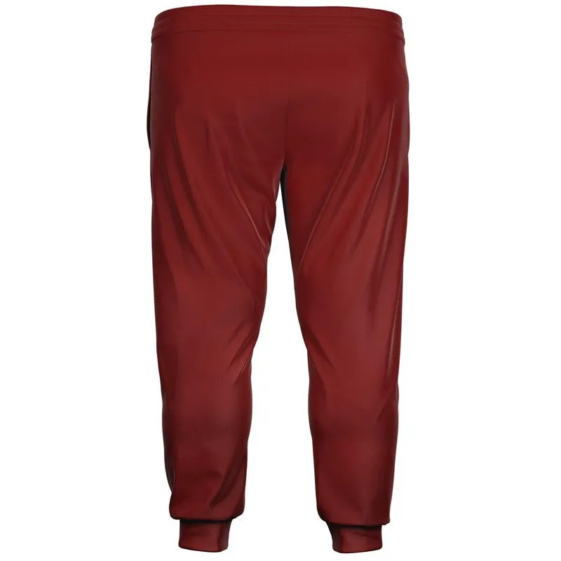 Medium Dark Red Joggers | Unisex | with PLUS sizes | Medium Dark Pure Red | C0M100Y100K60