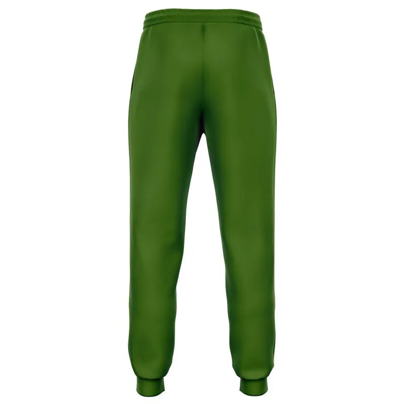 Medium Dark Warm Green Joggers | Unisex | with PLUS sizes | Medium Dark Pure Warm Green | C50M0Y100K60