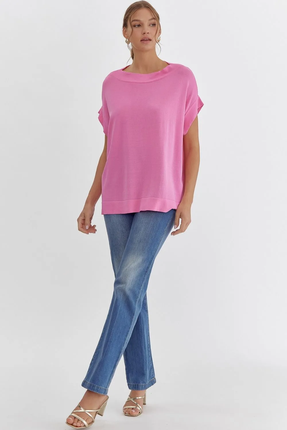 Melina Dolman Sleeve Top (Pink)