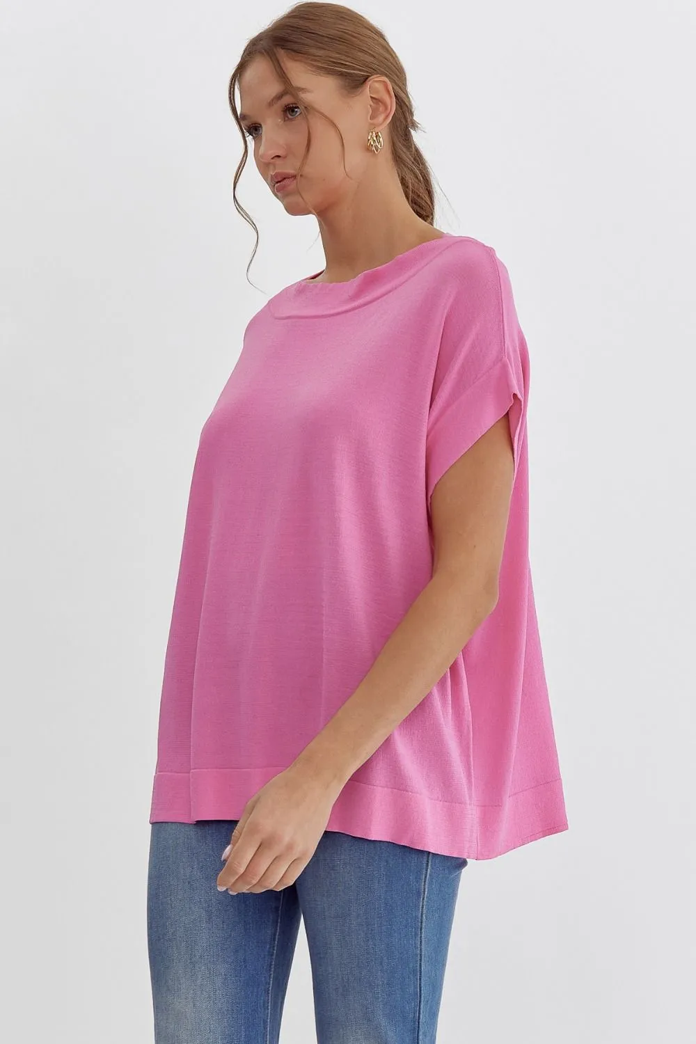 Melina Dolman Sleeve Top (Pink)