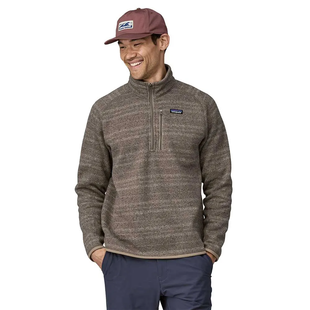 Men's Better Sweater 1/4 Zip - Vinyl Stripe: Seabird Grey