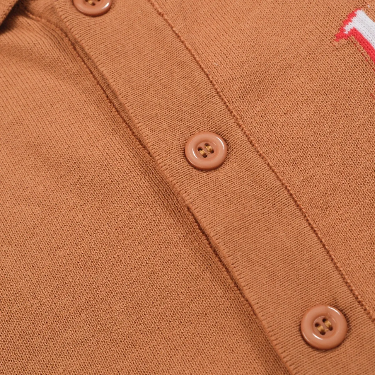 Men's brown 1971 knit cardigan top