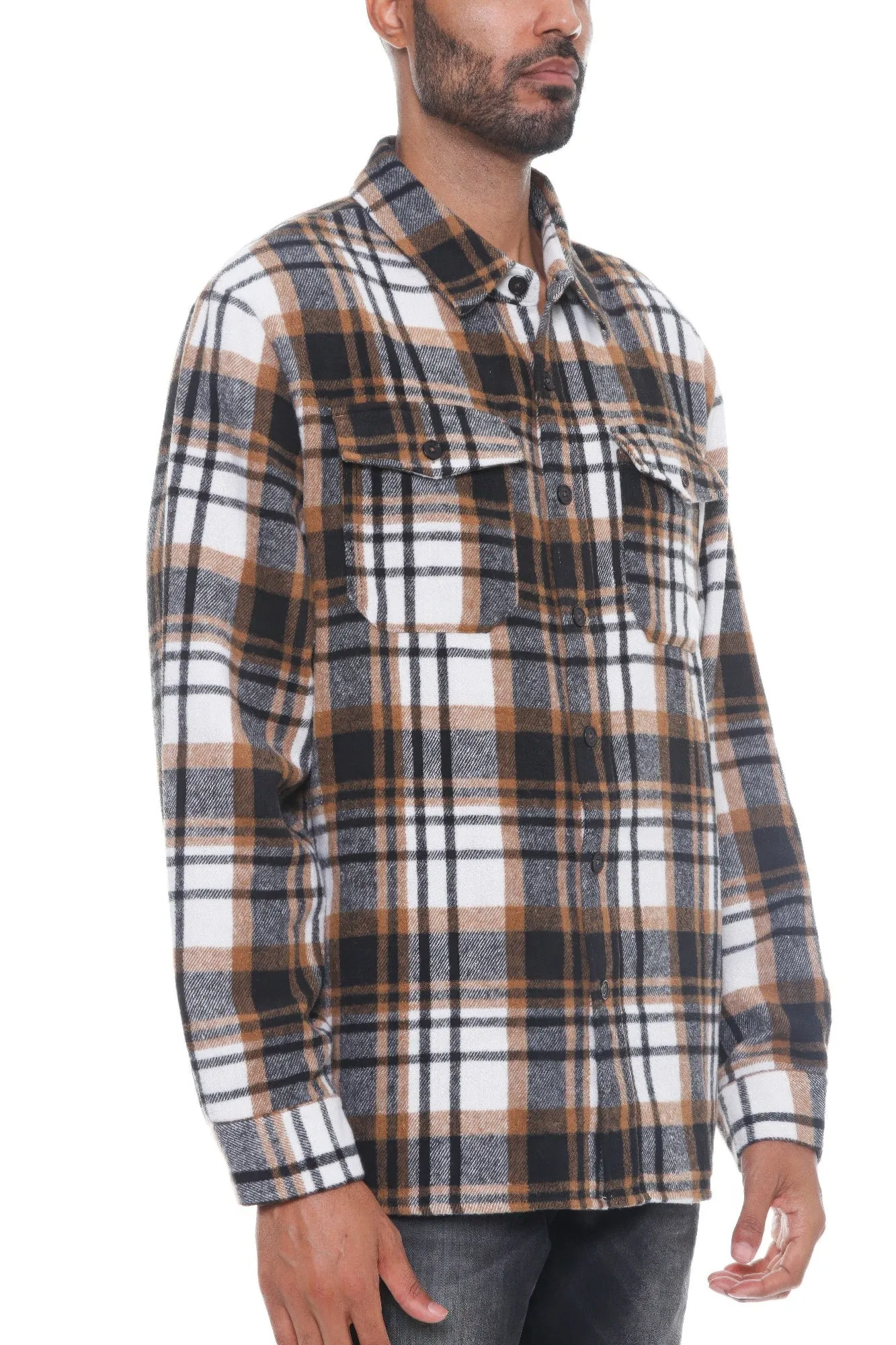 Mens Checkered Soft Flannel Shirt