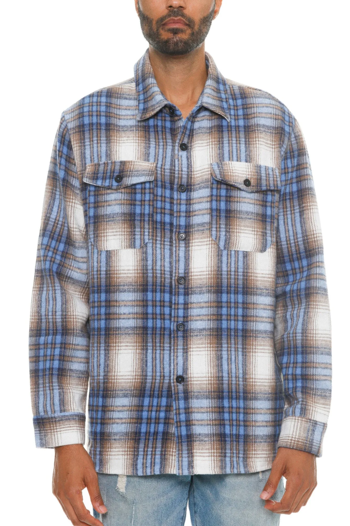 Mens Checkered Soft Flannel Shirt