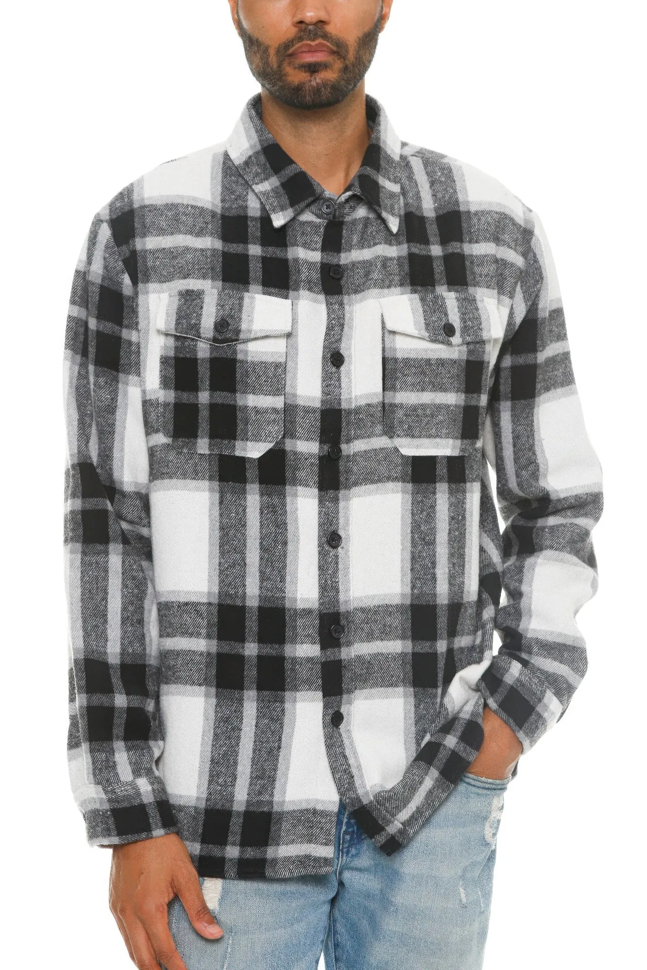 Mens Checkered Soft Flannel Shirt