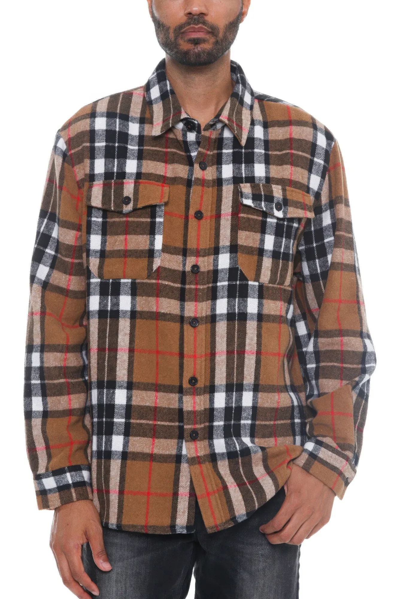 Mens Checkered Soft Flannel Shirt