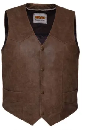 Mens Traditional Brown Vest