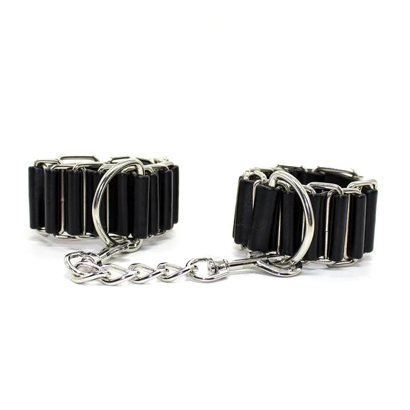 Metal Slave Bondage Handcuffs Ankle Cuffs