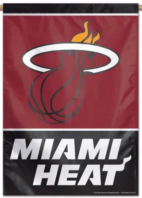 Miami Heat Official NBA Basketball Premium 28x40 Team Logo Wall Banner - Wincraft Inc.