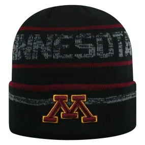 Minnesota Golden Gophers TOW Black Striped "Effect" Style Cuffed Knit Beanie Cap