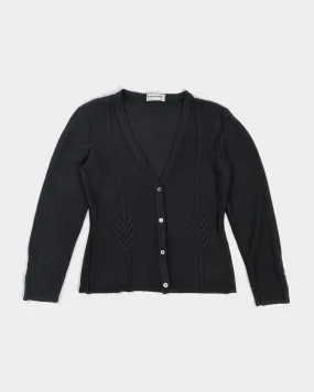 Mugler Black Knit Cardigan 1990's