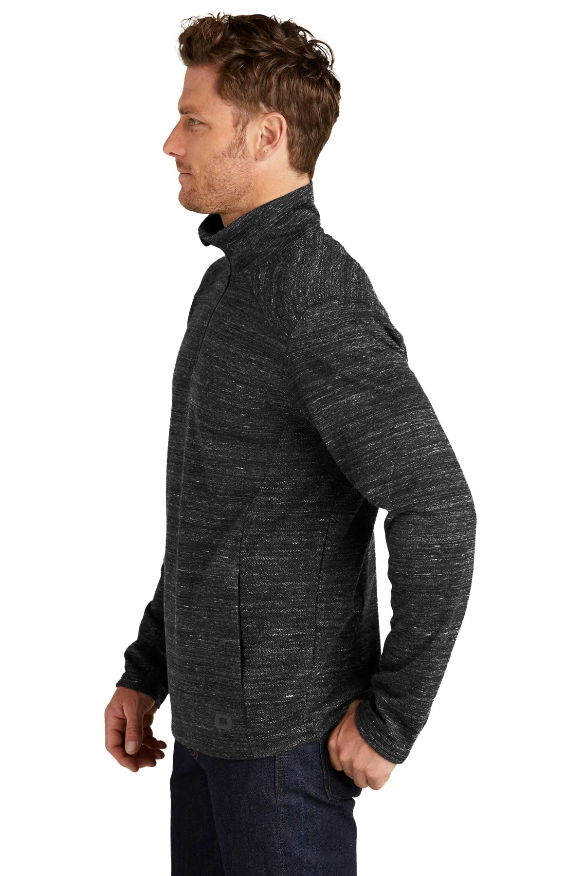 OGIO Flux Custom Quarter Zips, Blacktop Heather