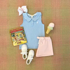 Paige's Playful Polo & Onesie - Beale Street Blue