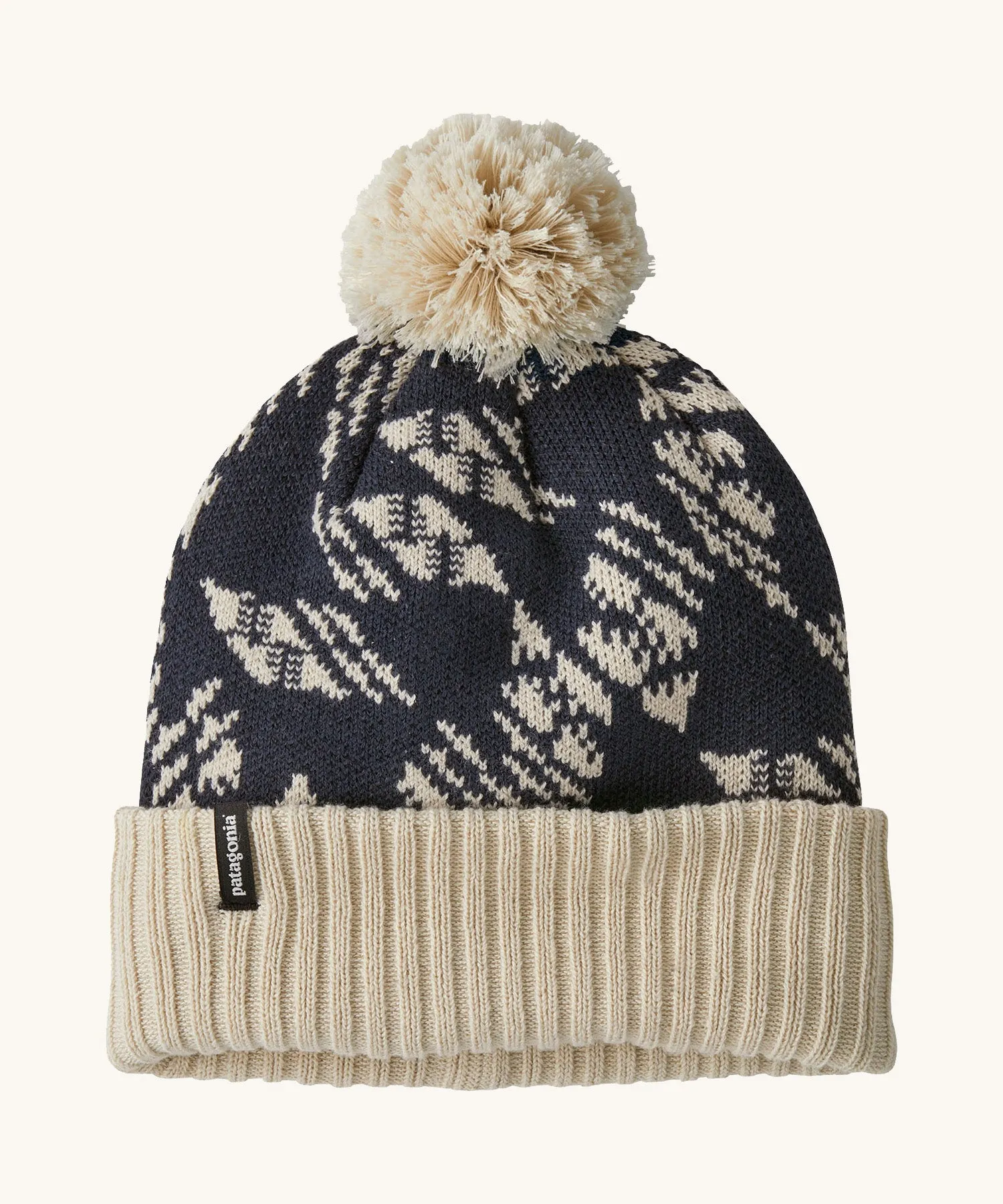 Patagonia Adult Powder Town Beanie - Smolder Blue / Synched Flight