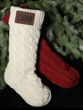 Personalized Knit Stockings