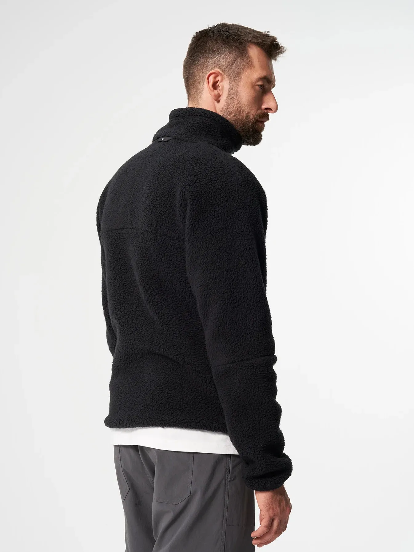 pinqponq Fleece Jacket Men Peat Black