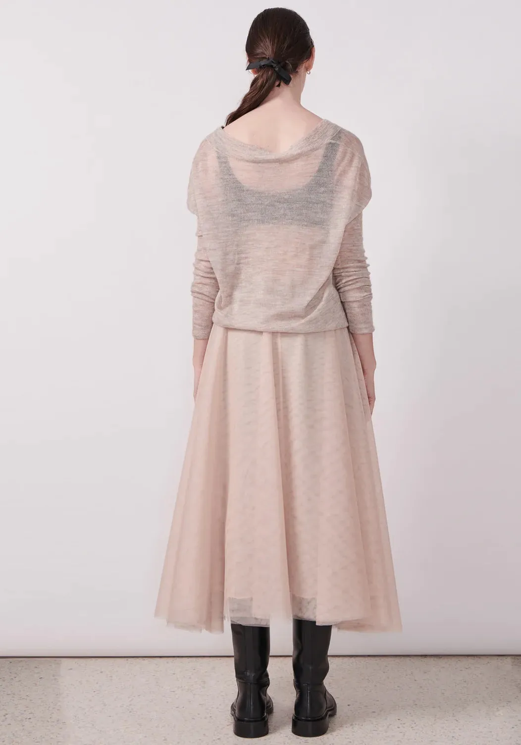 POL GHOST V NECK KNIT IN ROSE