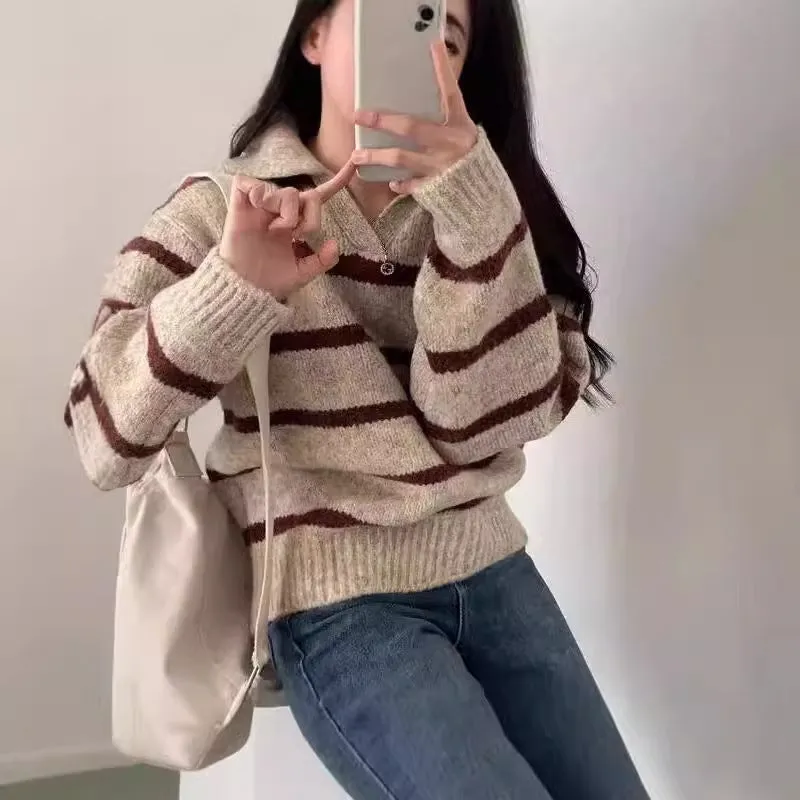 Pullover Sweater Long Sleeve Loose For Women