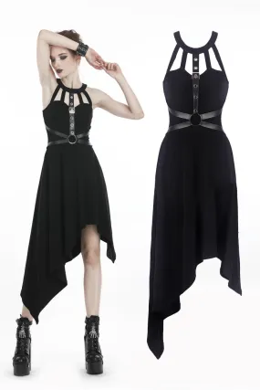 Punk dress with asymmetrical hem DW310