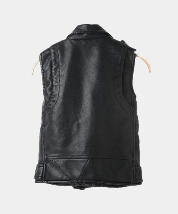 Real Leather Motorcycle Dress Casual Boys Joker Vest