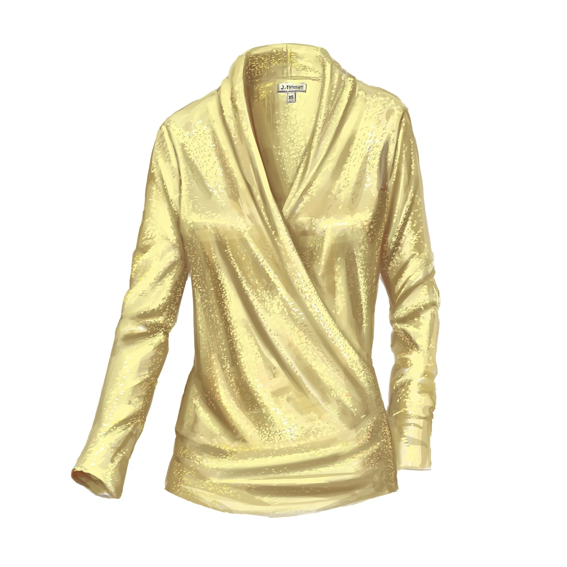 Shimmering Wrap Knit Top