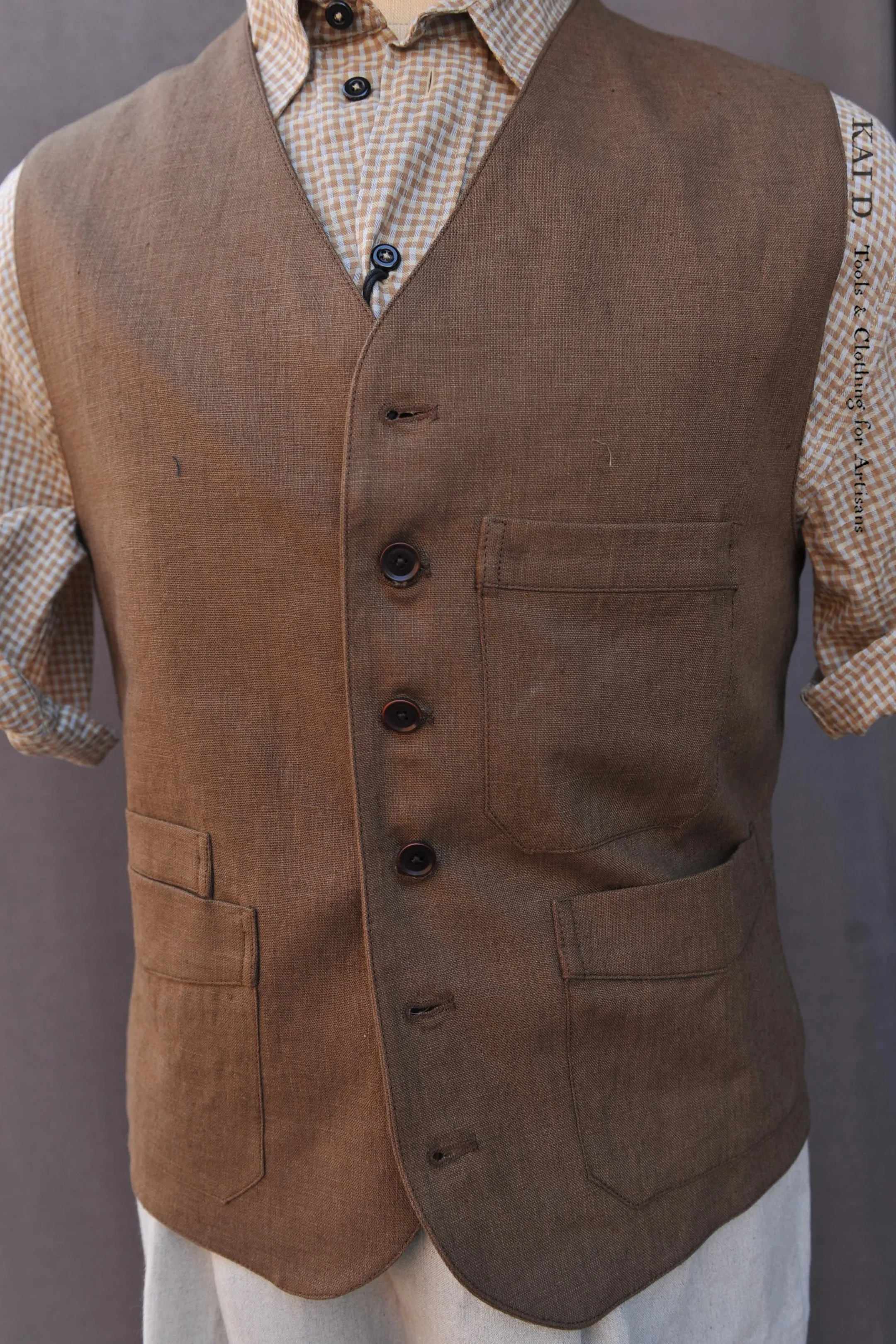 Shoemaker's Vest - French Linen - S, L, XL, XXL