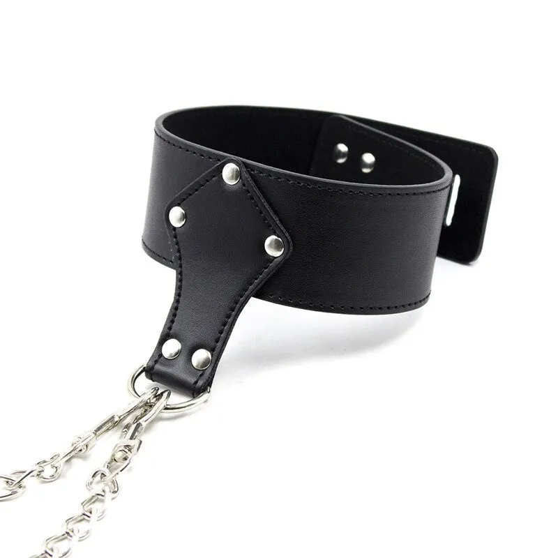 Slave Bondage Handcuffs Collar