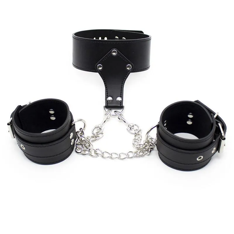 Slave Bondage Handcuffs Collar