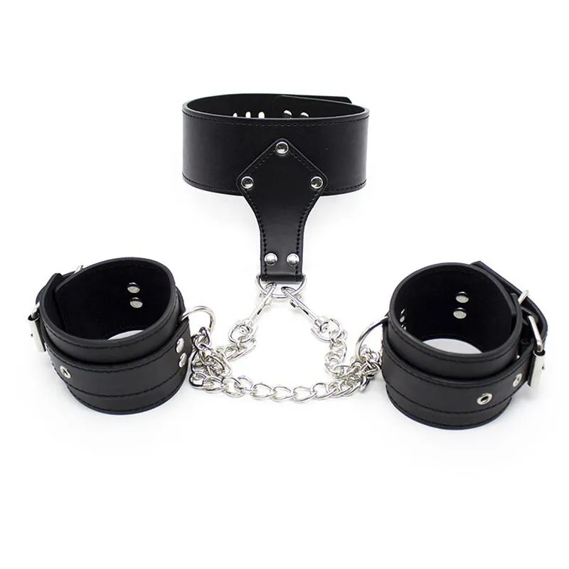 Slave Bondage Handcuffs Collar