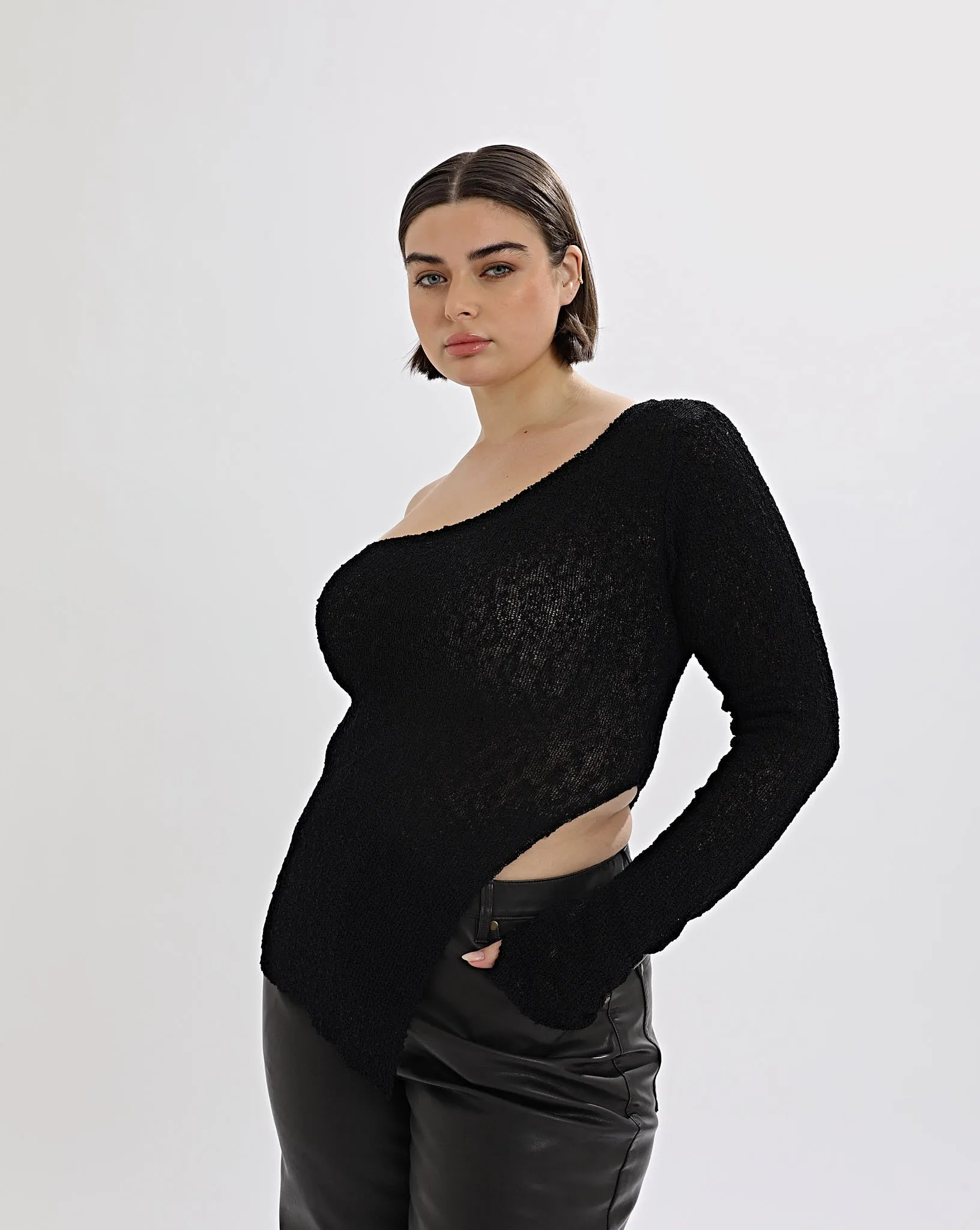 Sloane Knit Top Black