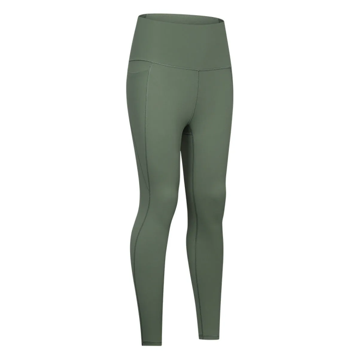 Solid Color High Waist Elastic Leggings