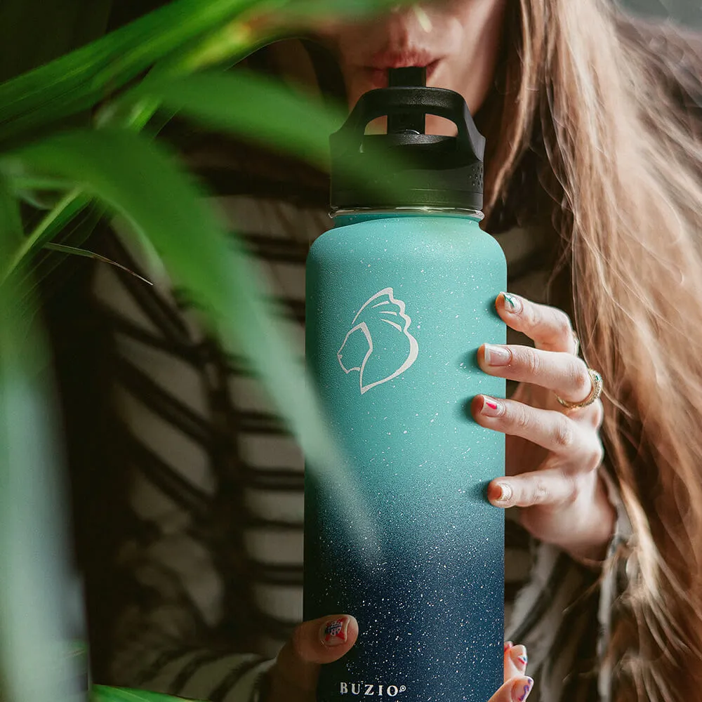 Stainless Steel Water Bottle with 3 Lids | 40oz | Starry Pacific