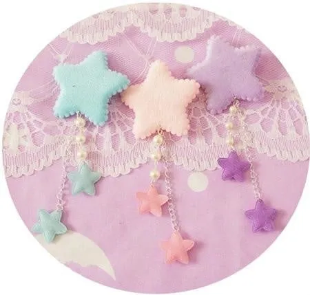 Starry Dangle Hair Clips