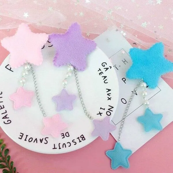 Starry Dangle Hair Clips